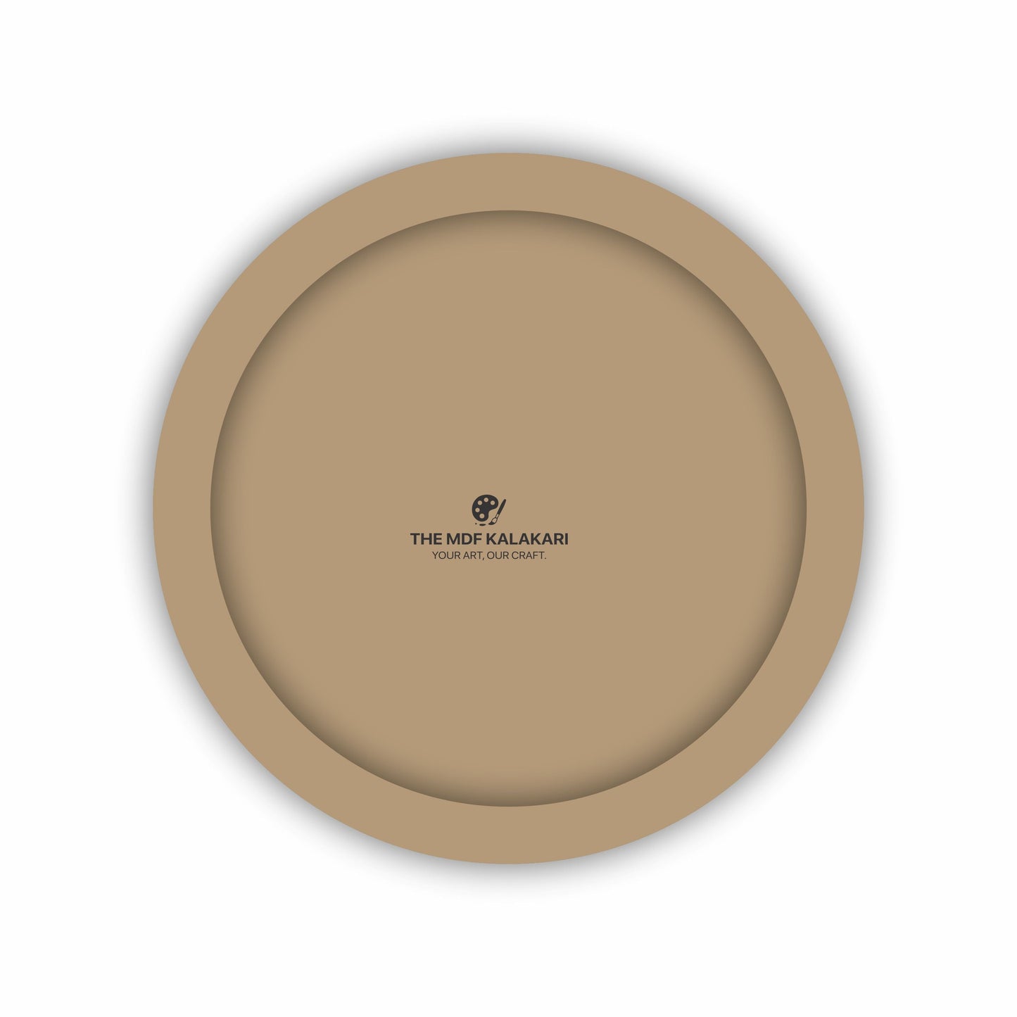 Round Plain MDF Base - 12 (Dual Layer With Ring)