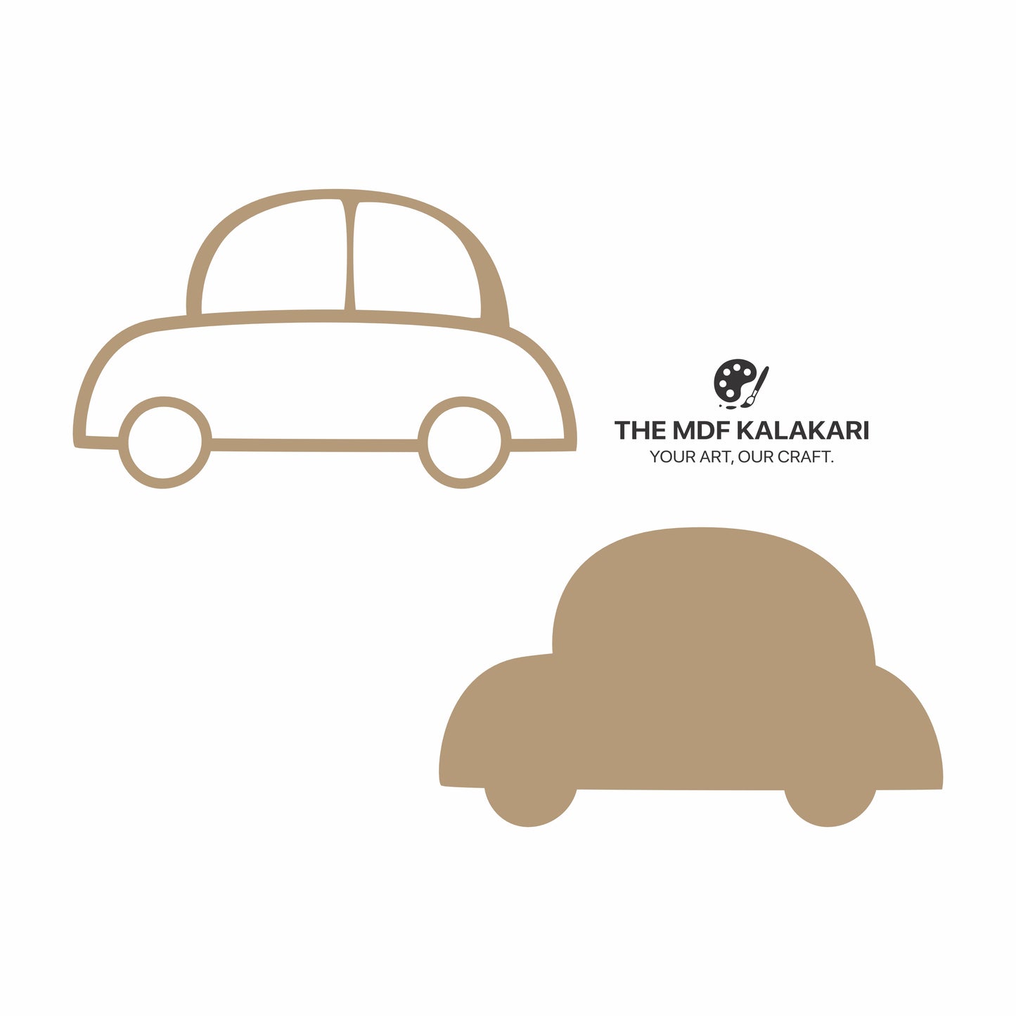 Car Mosaic Art MDF Base - 2