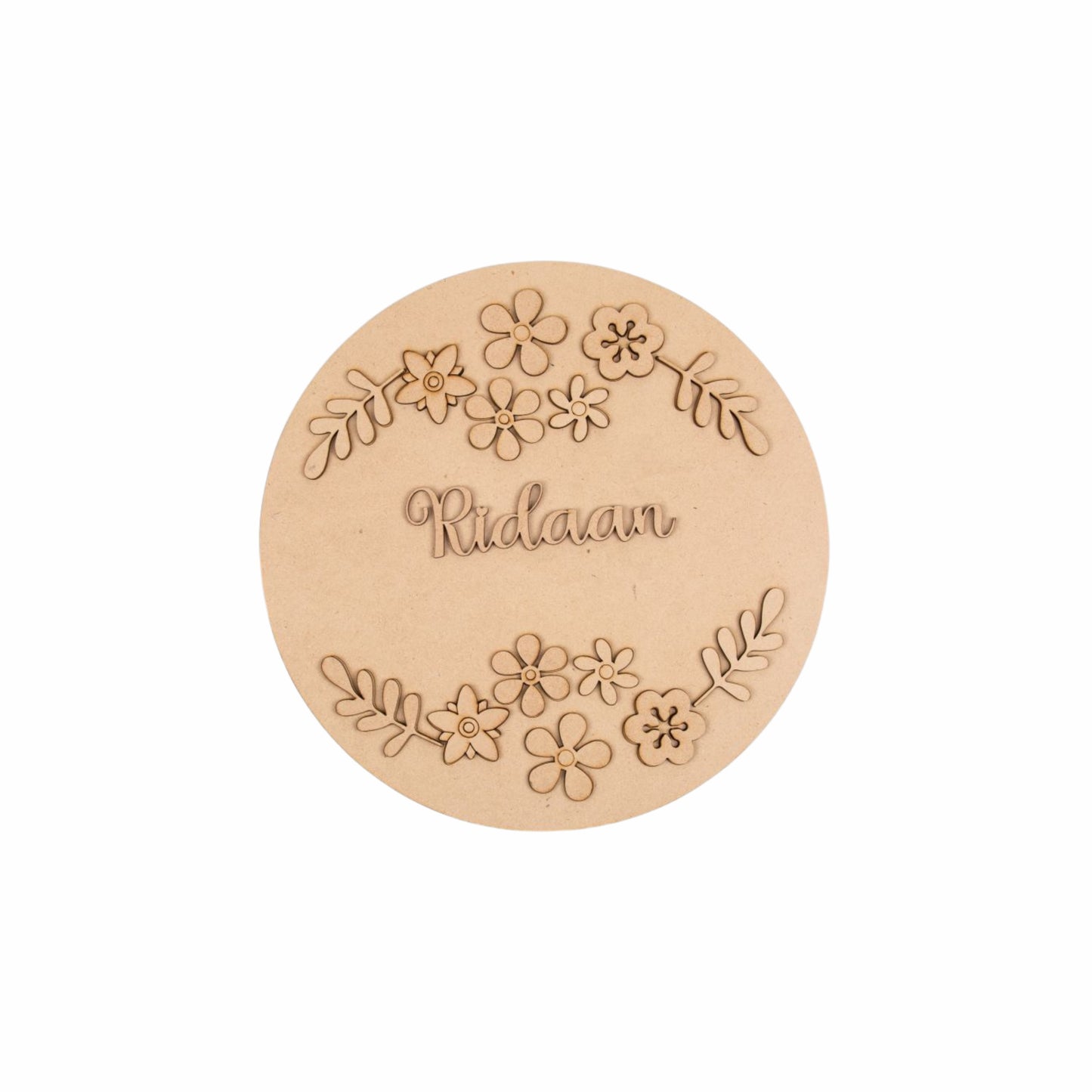 Flowers Kids Name Plate - 3
