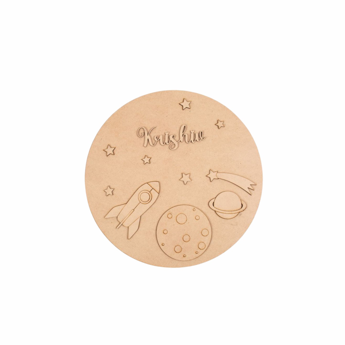 Space Theme Kids Name Plate - 7