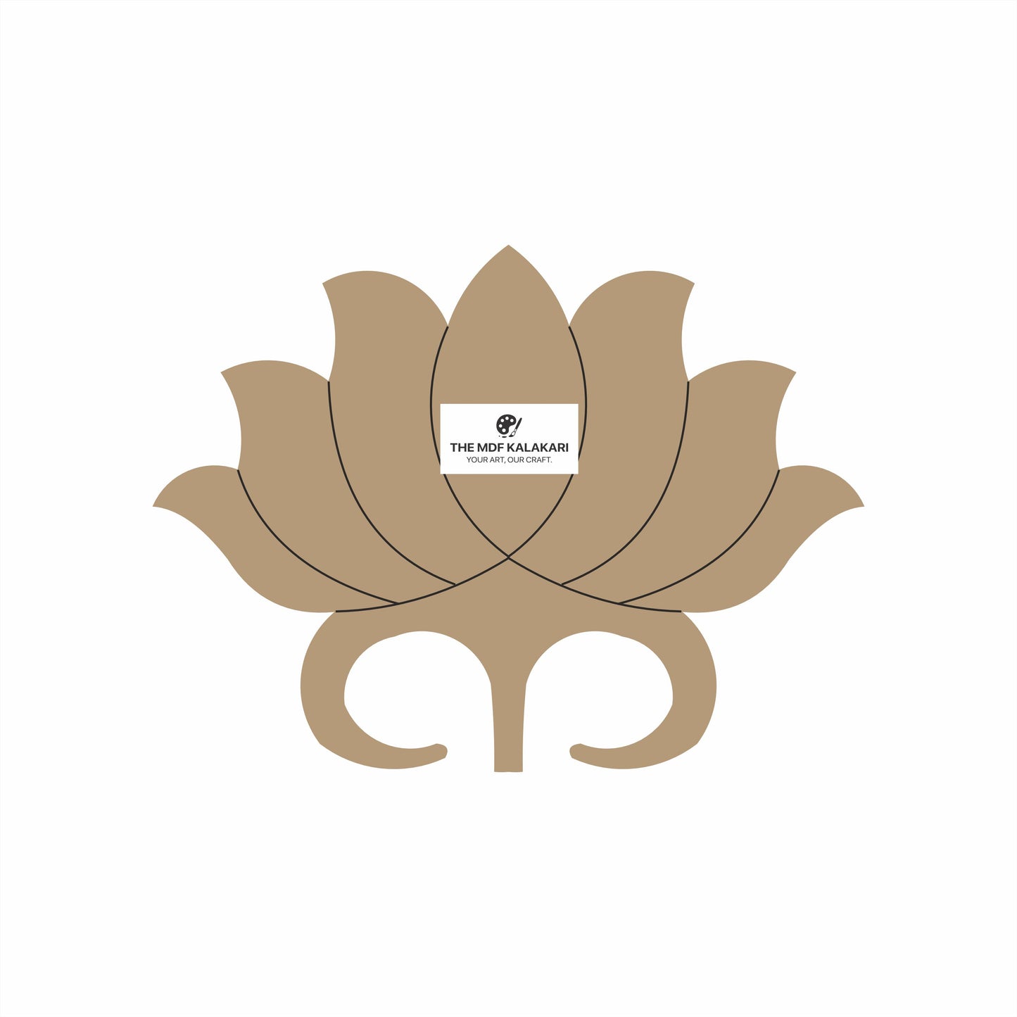 Lotus Premarked MDF Cut Out - 85