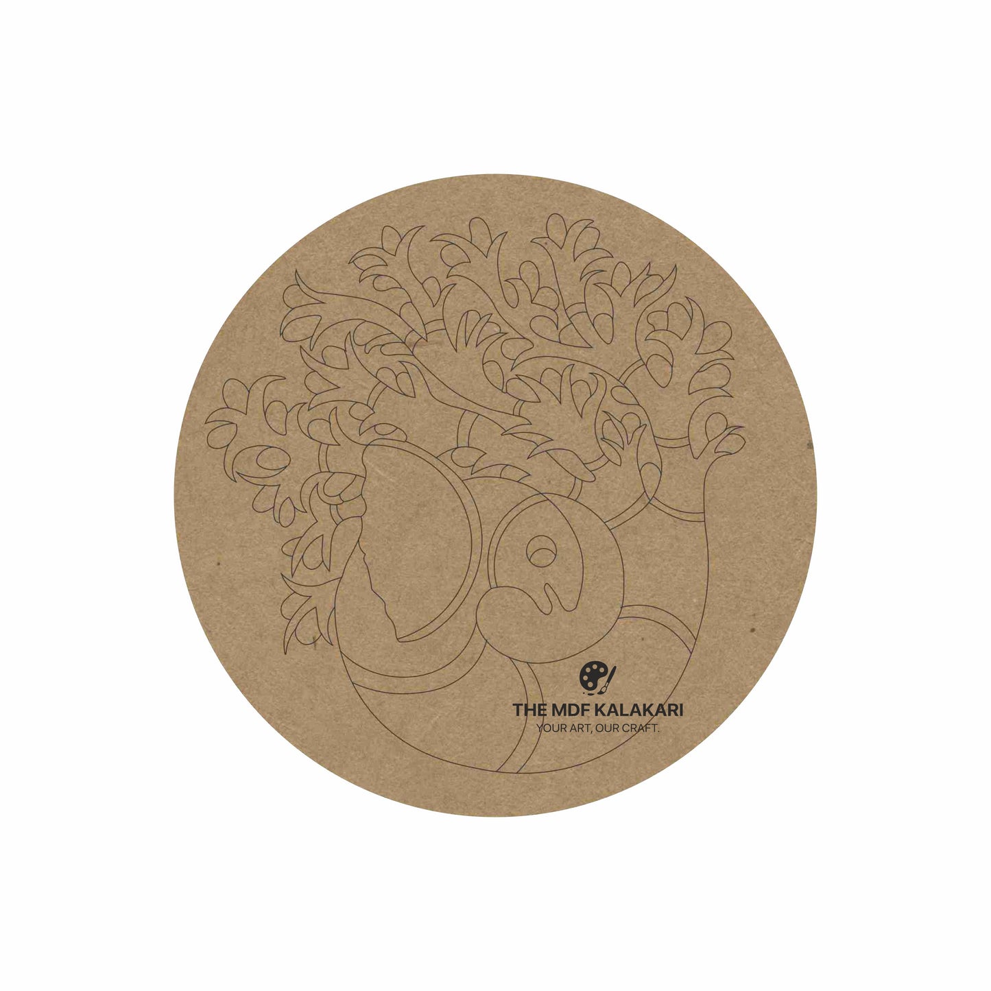 Premarked Round MDF Base - 8