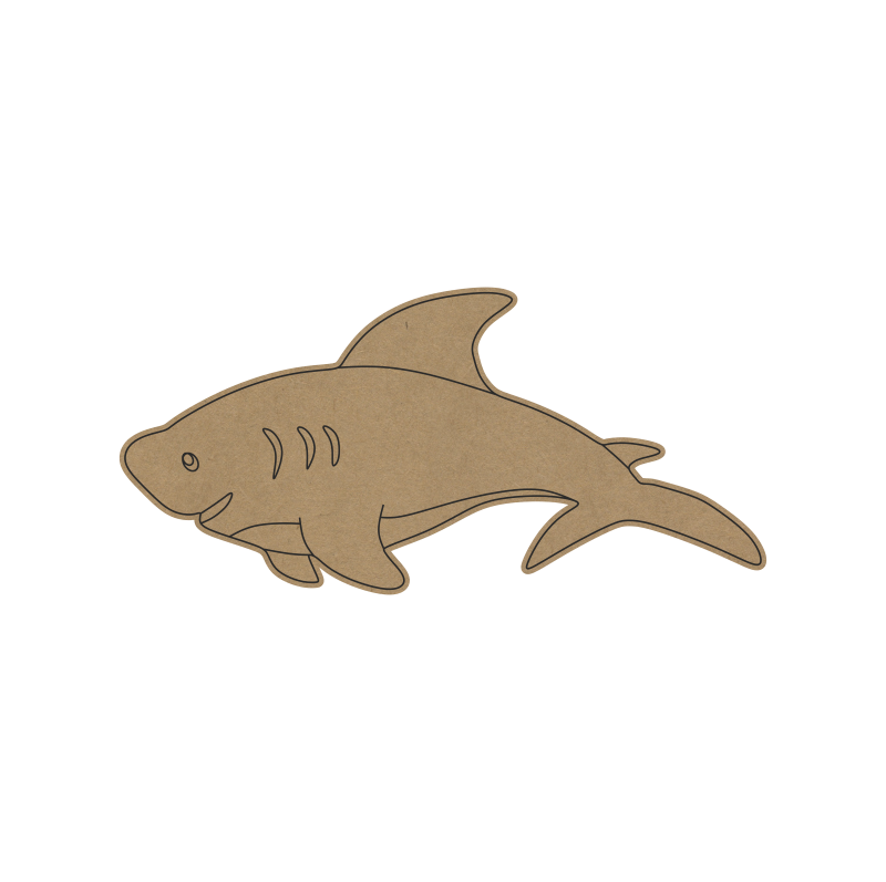 Shark DIY Fridge Magnet – MDF Craft Base for Kids - 16