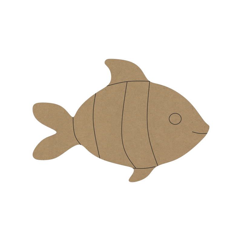 Fish Fridge Magnet DIY MDF Craft Base for Kids & Art Projects - 11