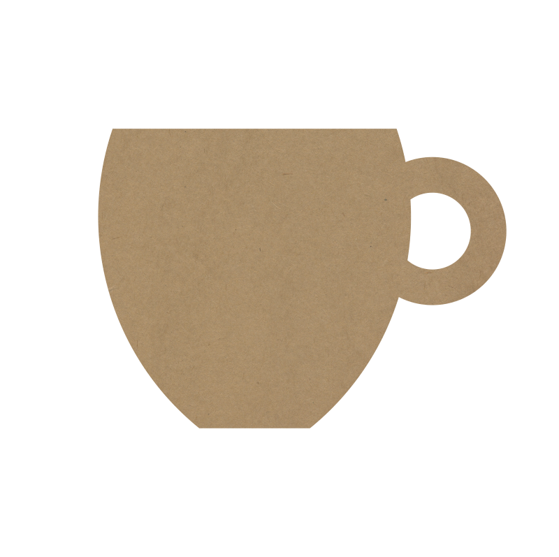 Tea pot shaped MDF fridge magnet - 18
