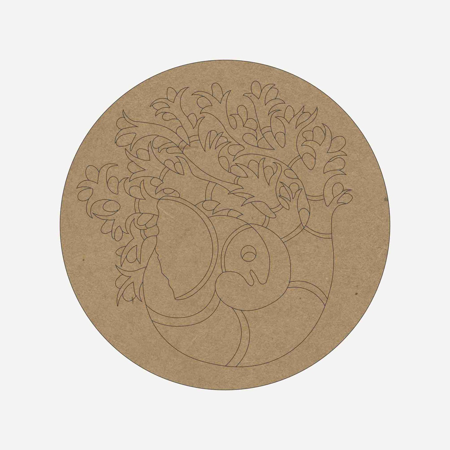 Premarked Round MDF Base - 8