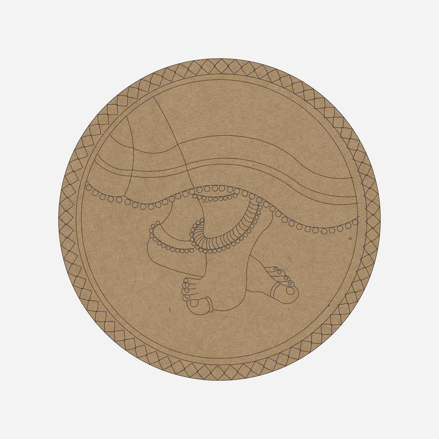 Dancing Feet Premarked Round MDF Base - 5