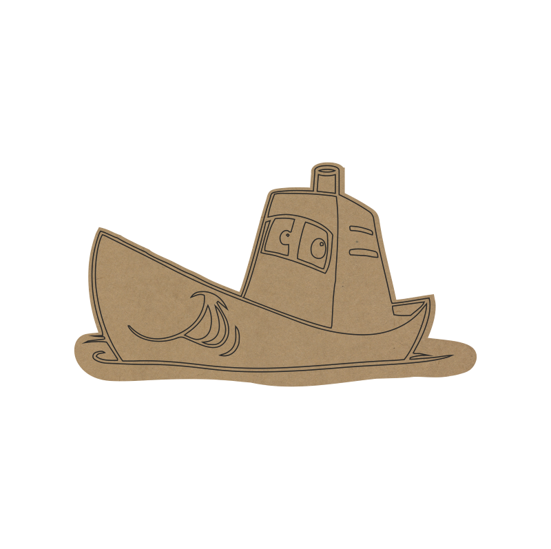Sea Ship MDF Fridge Magnet – DIY Craft Base for Kids - 55
