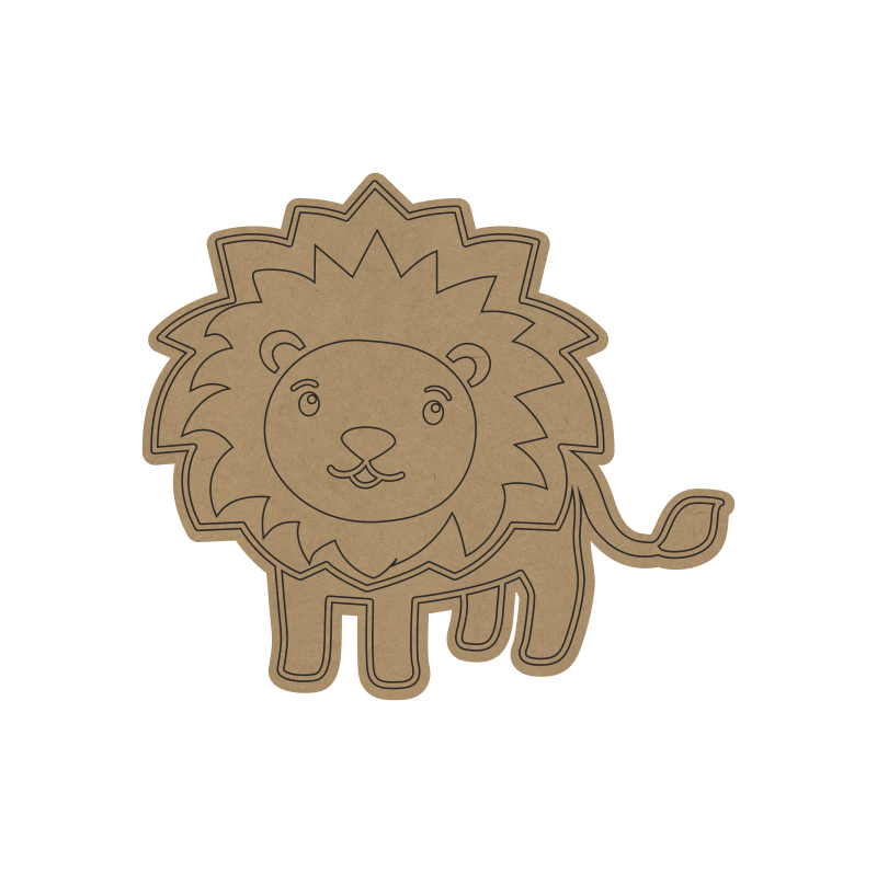 Lion MDF Fridge Magnet – DIY Craft Base for Kids, Painting & Return Gift Idea - 85