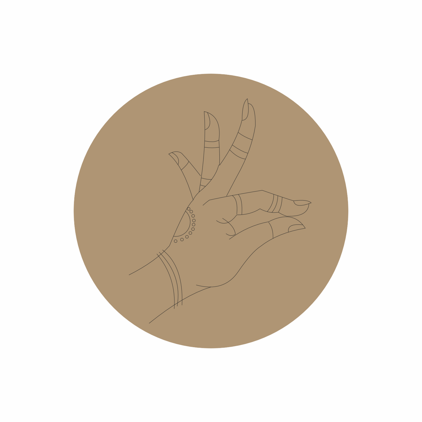 Dancing Pose Premarked Round MDF Base - 60