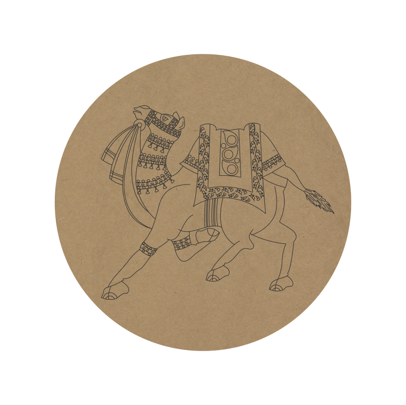 Camel Premarked Round MDF Base - 27