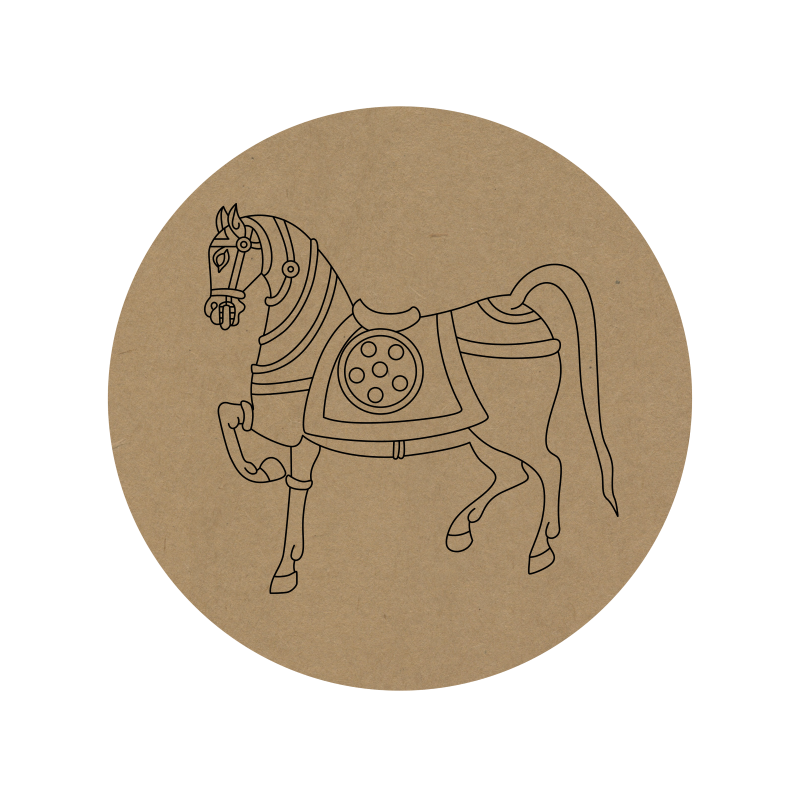 Horse Premarked MDF Base - 35
