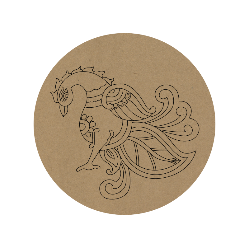Peacock Premarked Round MDF Base - 34