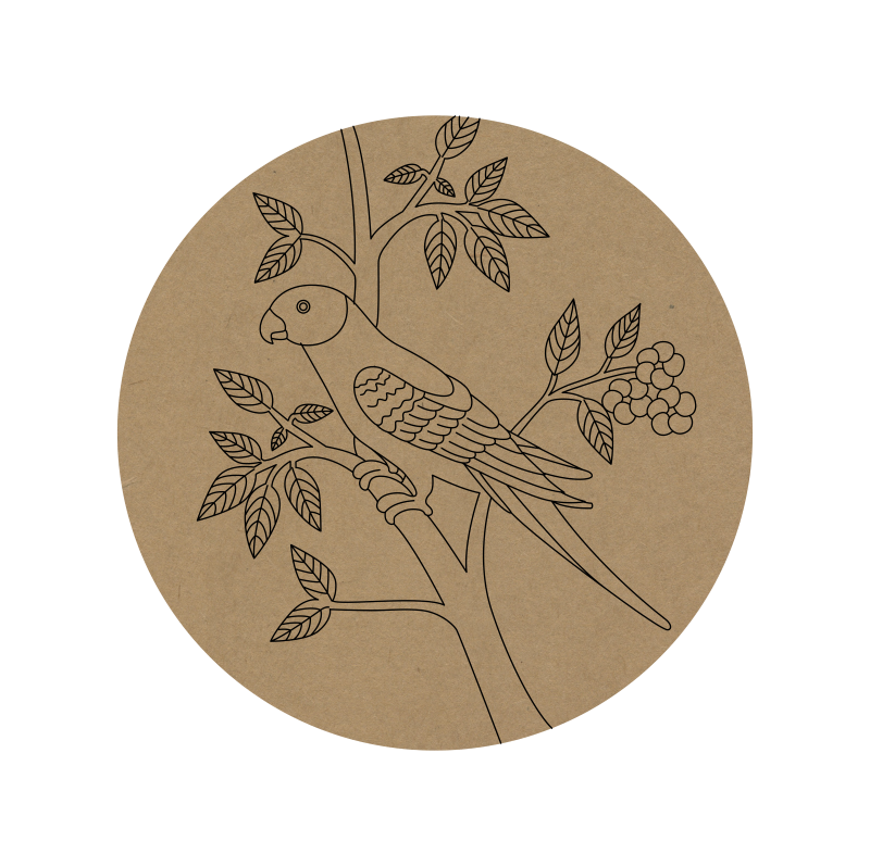 Parrot Premarked Round MDF Base - 43
