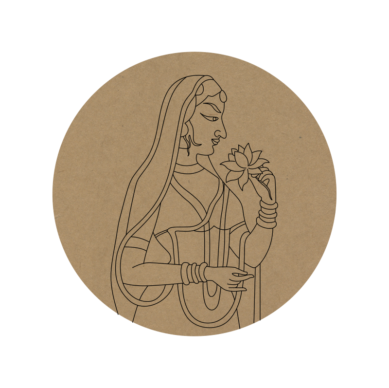 Maharani Premarked Round MDF Base - 38