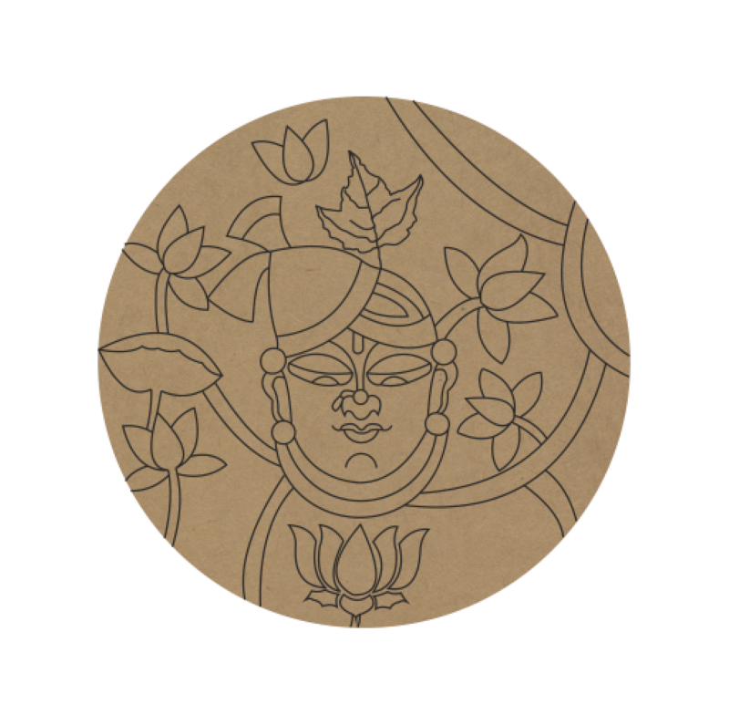 Shrinathji Premarked Round MDF Base - 46