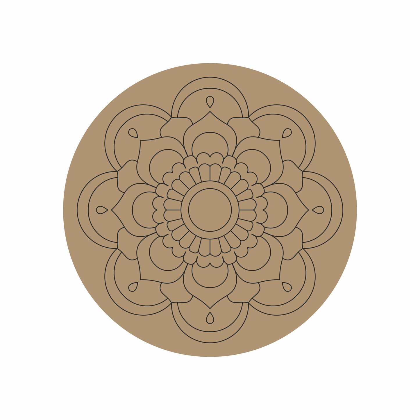 floral mud mirror art mdf base