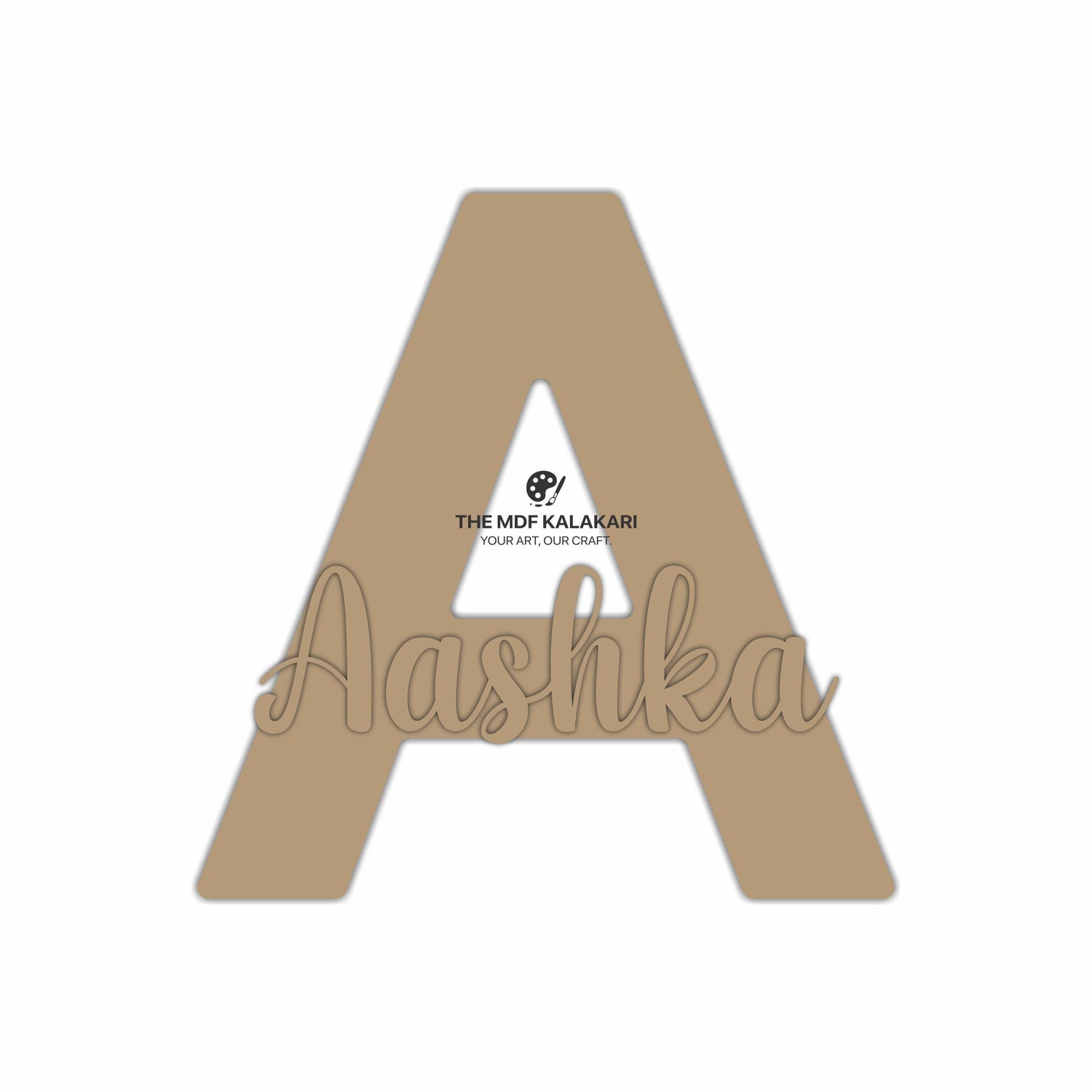 Custom MDF name cut out for DIY wall décor