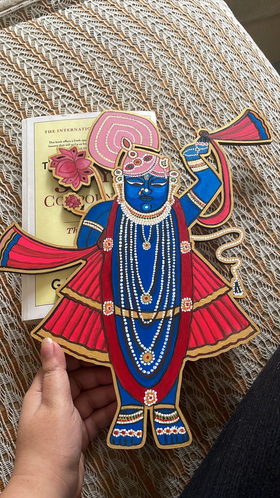 Shrinathji DIY MDF craft base with engraved design