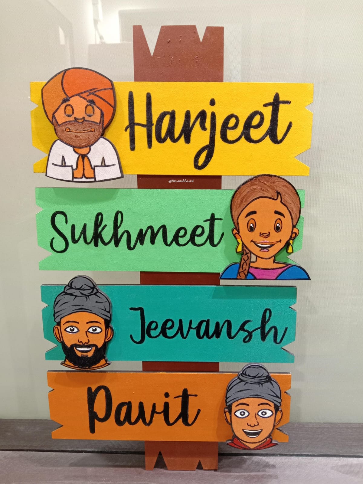 Customizable MDF name board for home entrance