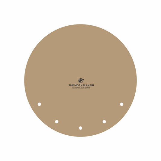 Round Plain MDF Base (5 Hole at Bottom) - 10