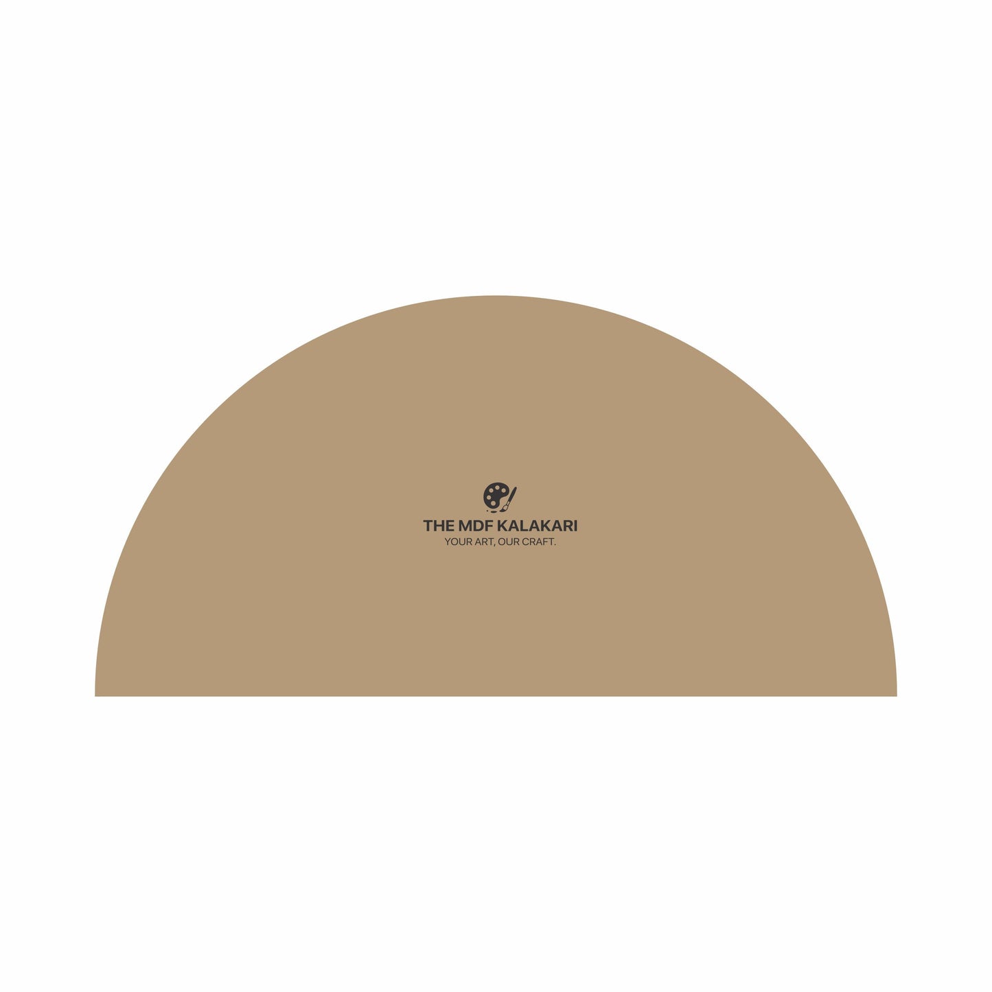 Half Circle Plain MDF Base - 11