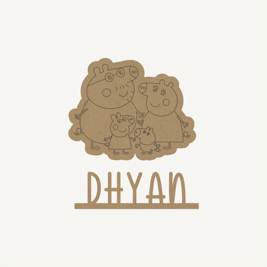 Cartoon Theme Kids Name Plate - 13