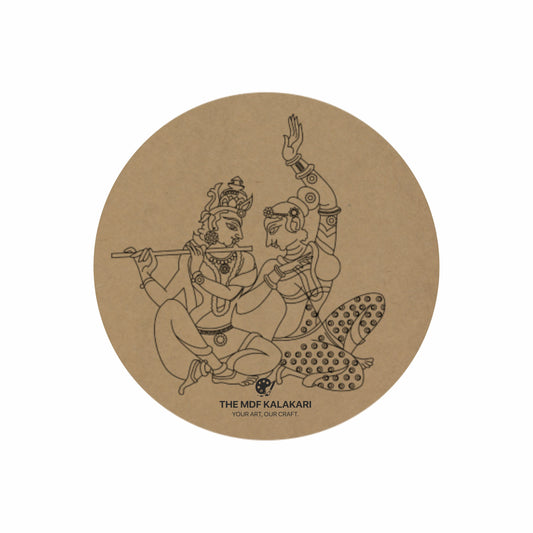 Radhe Shyam Premarked Round MDF Base - 18