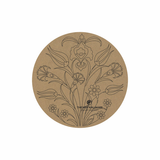 Flower Premarked Round MDF Base - 21