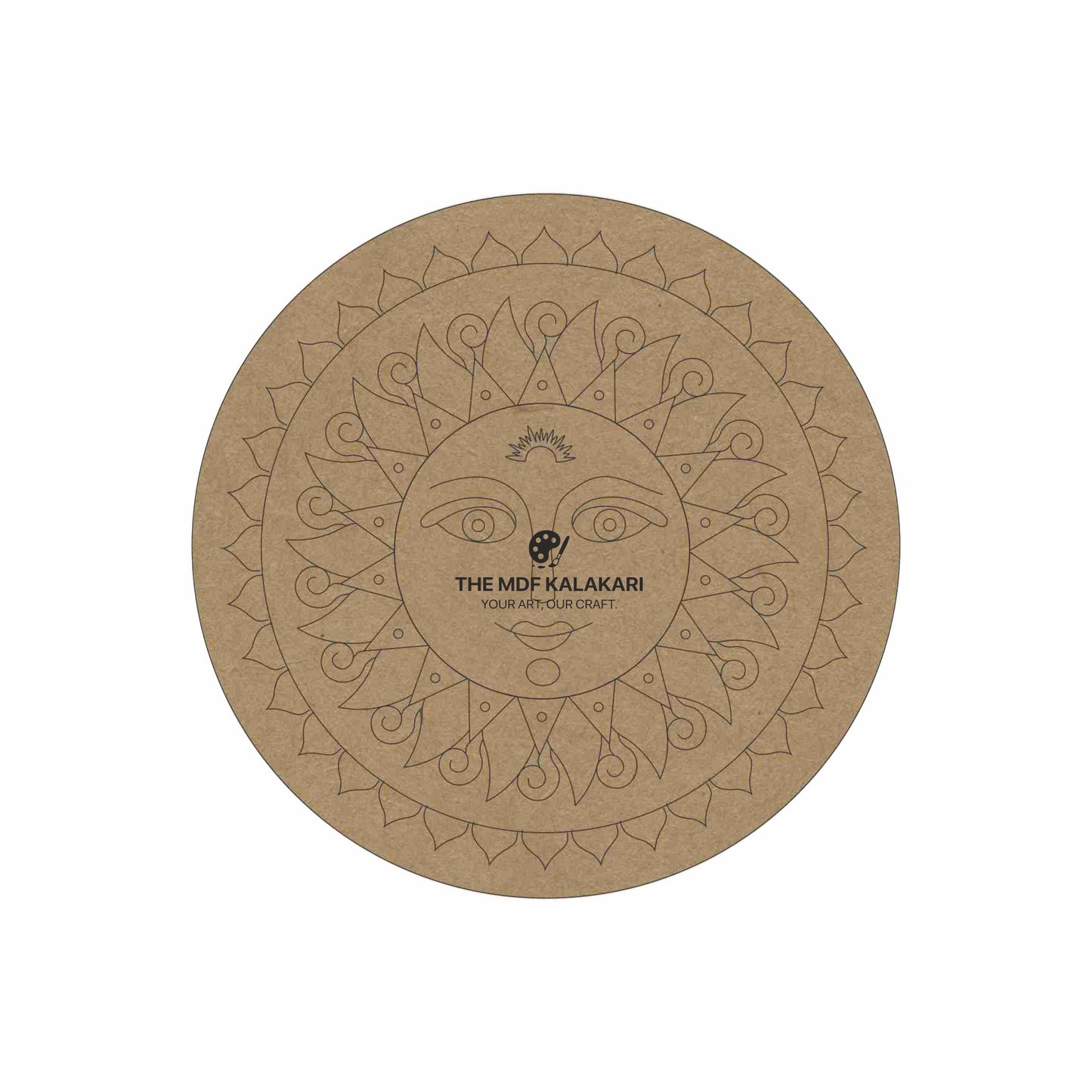 Sun Premarked Round MDF Base - 2