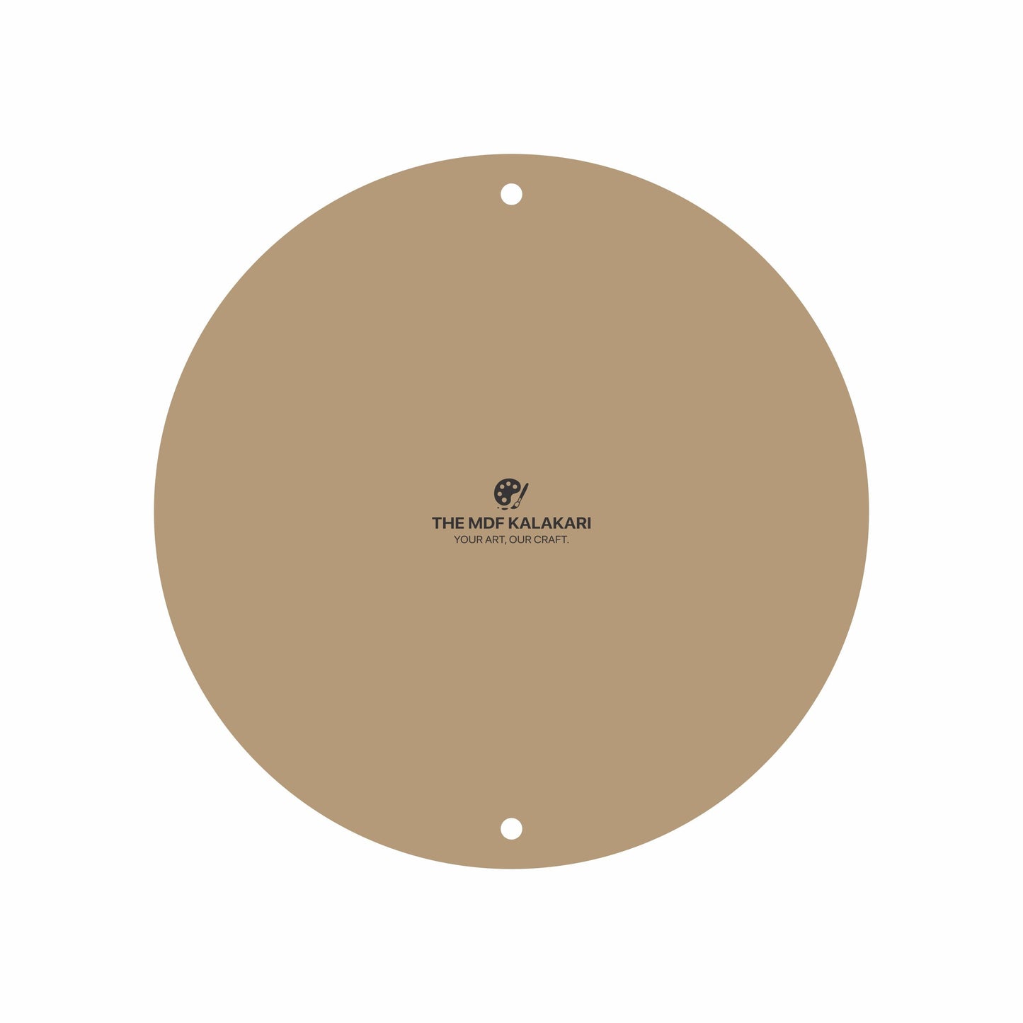 Round Plain MDF Base - 2 (Hole on Both Side)