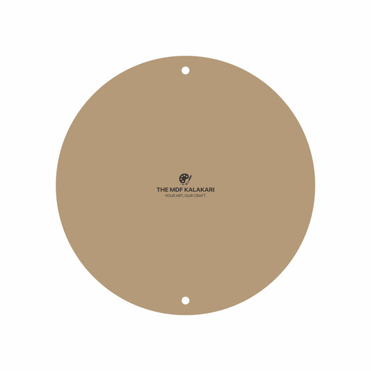 Round Plain MDF Base - 2 (Hole on Both Side)