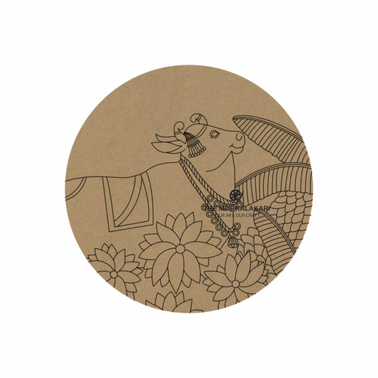 Pichwai Cow Premarked MDF Base - 32