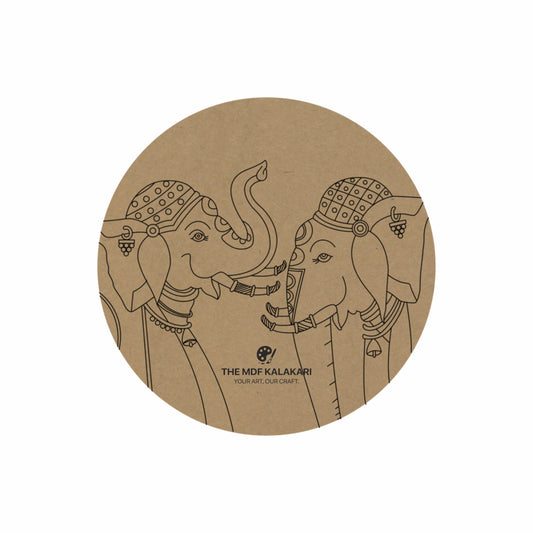 Elephant Premarked Round MDF Base - 33