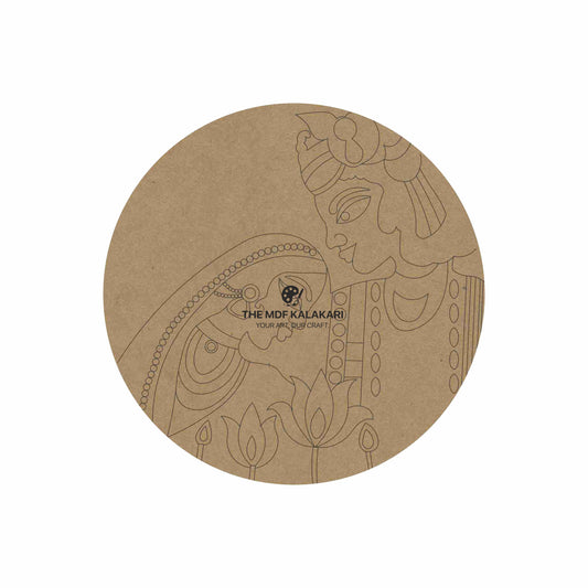 Radhe Shyam Premarked Round MDF Base - 3