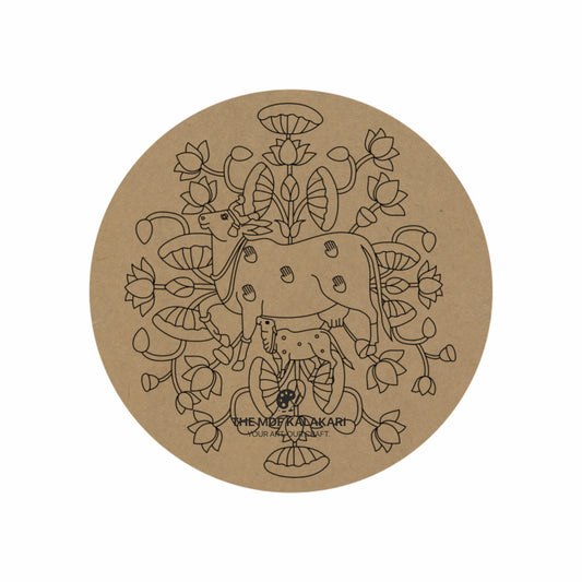 Pichwai Cow Premarked MDF Base - 41