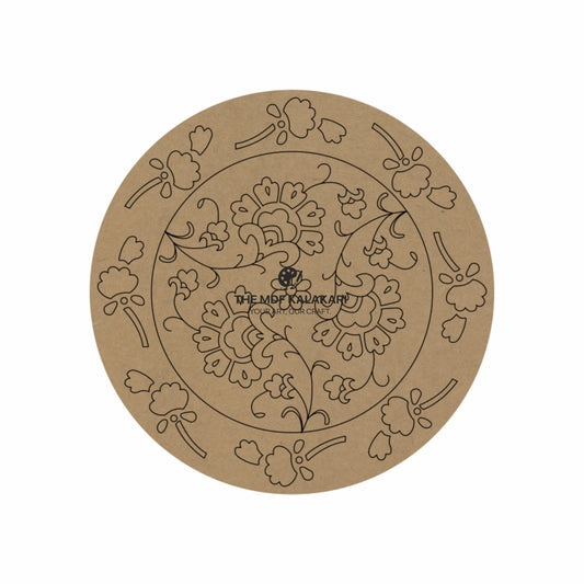 Flower Premarked Round MDF Base - 44