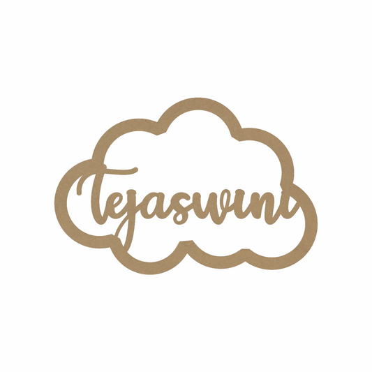 Customized Name in Cloud Macrame Base - 4