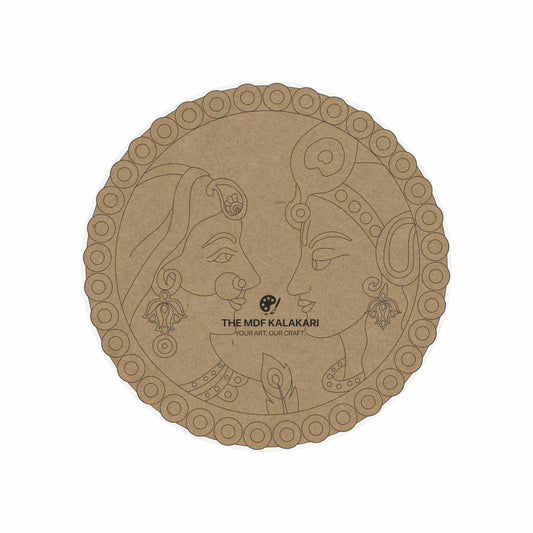 Radhe Shyam Premarked Round MDF Base - 52