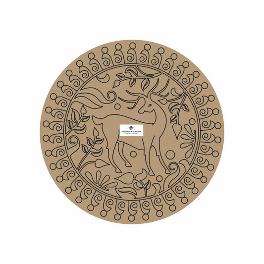 Deer Premarked Round MDF Base - 53