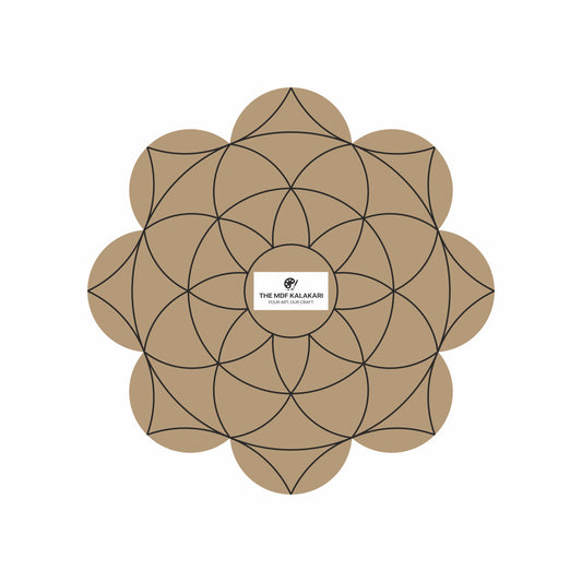 Mandala Premarked Round MDF Base - 55