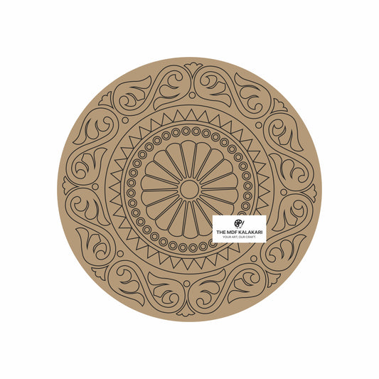 Mandala Premarked Round MDF Base - 57