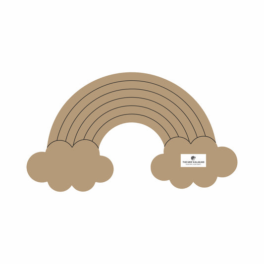 Rainbow & Cloud Premarked MDF Cut Out - 66