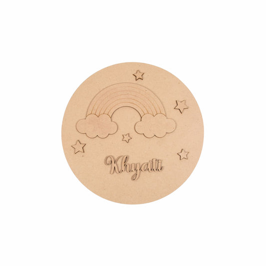 Rainbow Kids Name Plate - 6