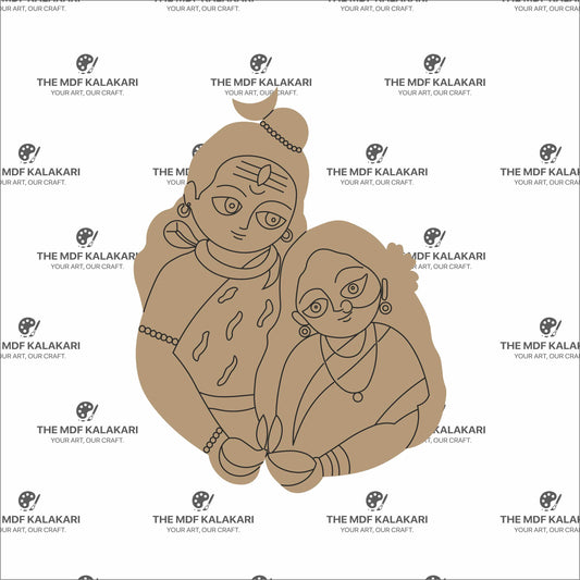 Shiva-Parvati Premarked MDF Cut Out - 95