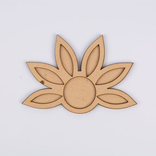MDF Lotus Tea Light Holder for Spiritual Decor – Handcraft DIY Candle Base - 18