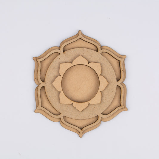 Mandala MDF Tea Light Holder for Diwali & Home Decor – DIY Craft Base - 16