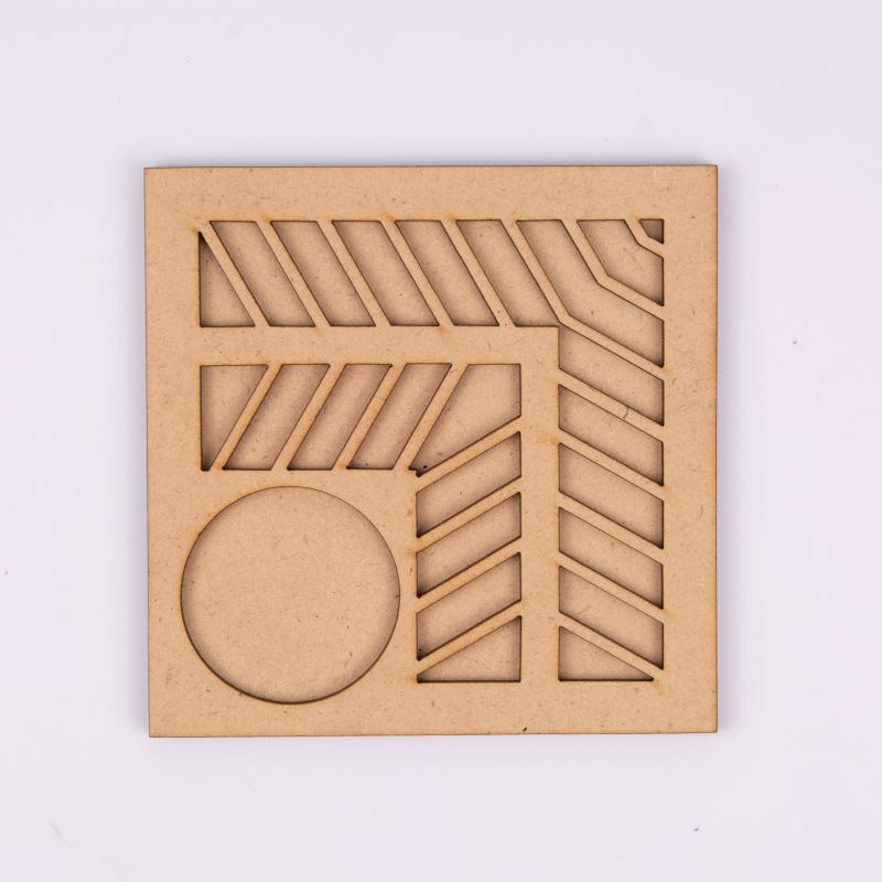Square Shape MDF Tea Light Holder – Decorative Candle Base for DIY Home Décor - 12