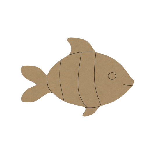 Fish Fridge Magnet DIY MDF Craft Base for Kids & Art Projects - 11