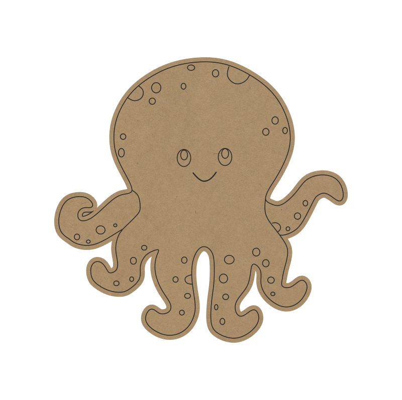 Octopus MDF Fridge Magnet – DIY Craft Base for Kids - 33